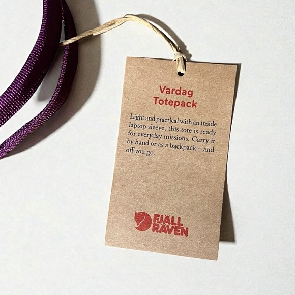 🌻NEW w/tags Fjällräven Vardag Totepack 20L (Royal Purple) - Picture 11 of 12